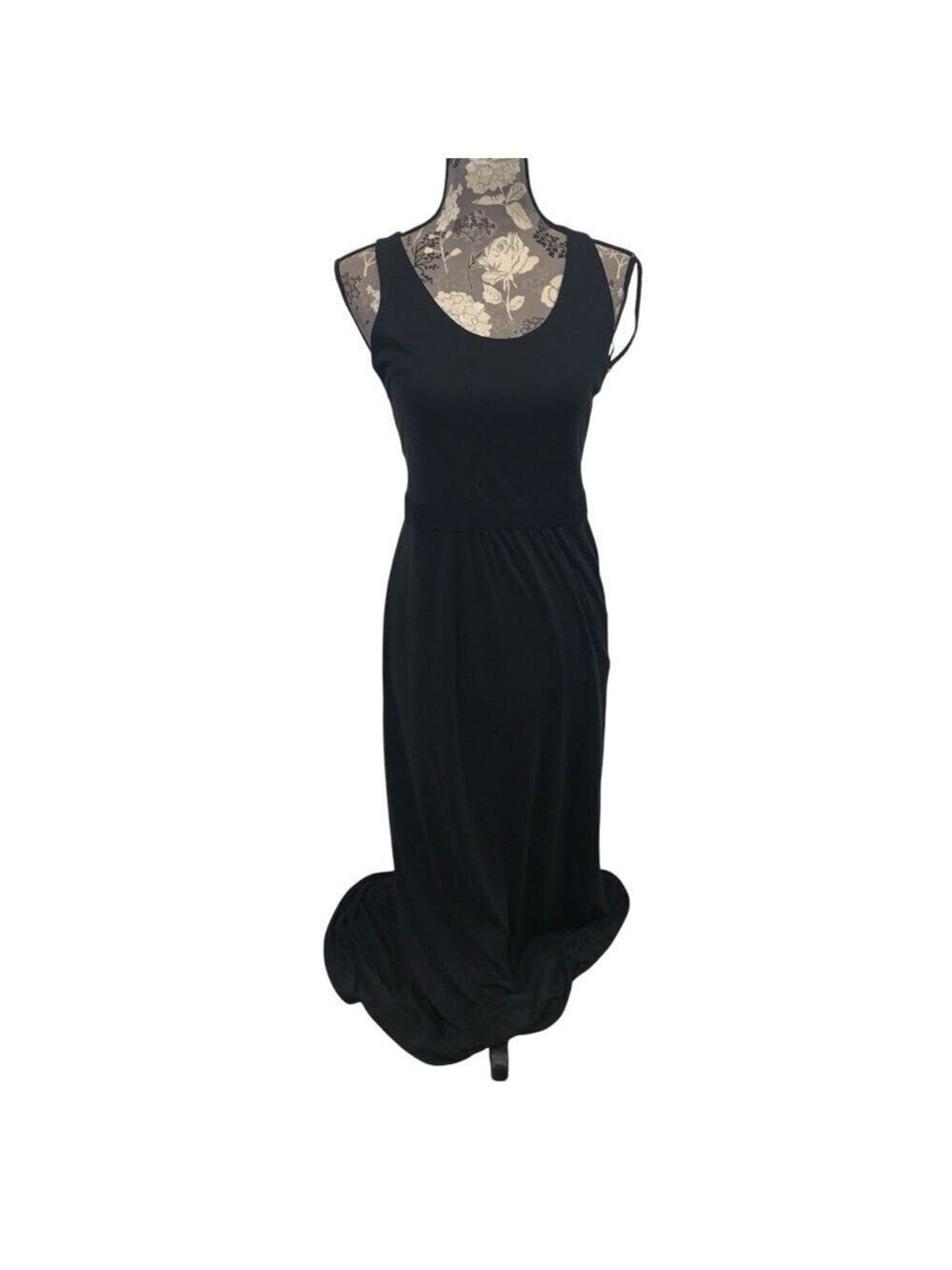 BCBG MaxAzria Black Twist Back Sleeveless Maxi Dress size small Y2K - Picture 3 of 8
